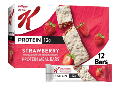 Special K Bar Strawberry Chewy Protein Meal Bars, 12g Protein Snacks, 19 oz, 12 Count