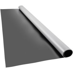 VEVOR Dance Floor, 6.6x11.8ft Dance Floor Roll, 0.06in Thick PVC Vinyl Dance Floor, Black/Grey Reversible Portable Dance Floor