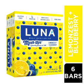 LUNA Mash-Ups - LemonZest + Blueberry Flavor - Gluten-Free - Non-GMO - 7-9g Protein - Made with Organic Oats - Low Glycemic - Whole Nutrition Sna