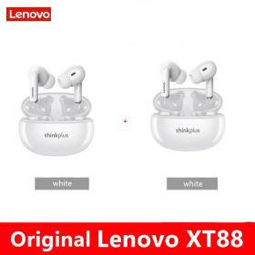 XT88 TWS Wireless Earphone Bluetooth 5.3 Dual Stereo Noise Reduction Bass Touch Control Long Standby headset (Color: XT88 white 2, Ships From: China)